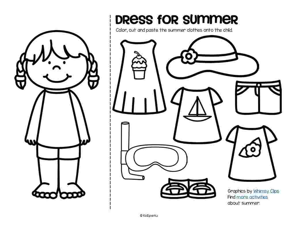 Summer clothing coloring pages – Huangfei.info
