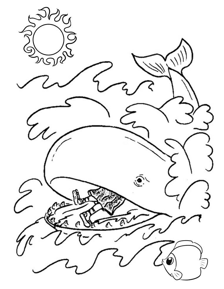 Jonah And The Big Fish Coloring Pages Car Pictures