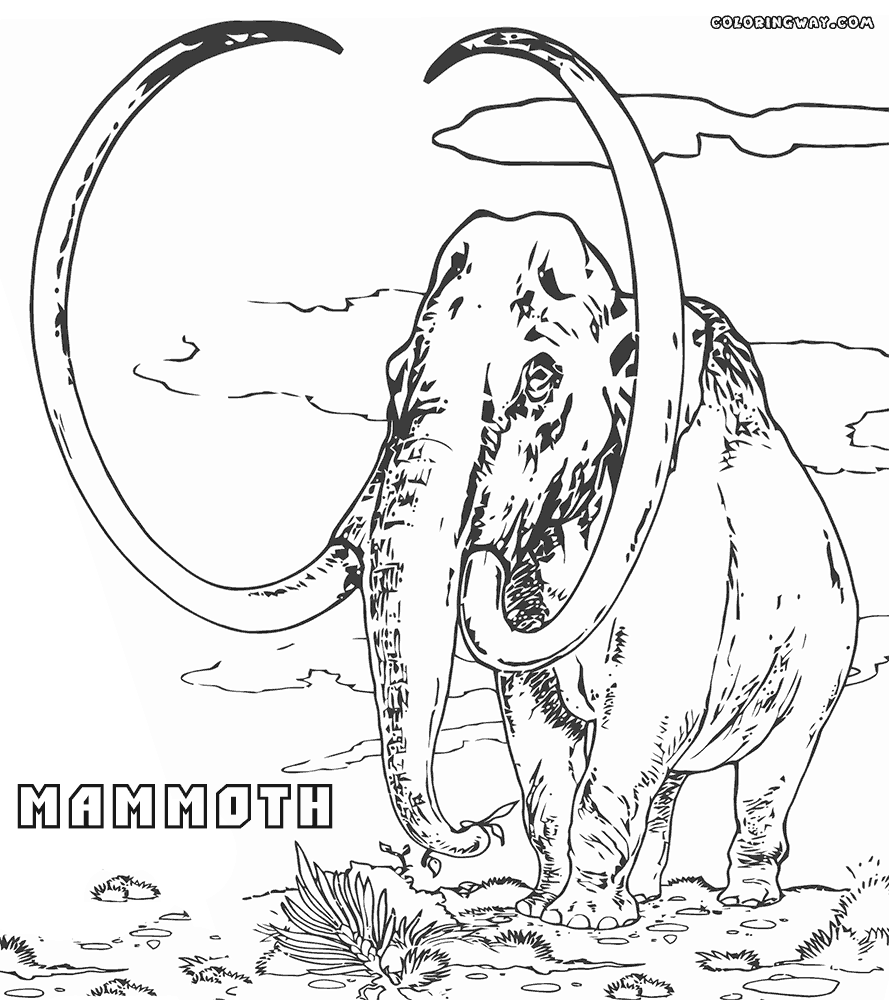 Mamoth Coloring Page - Coloring Home