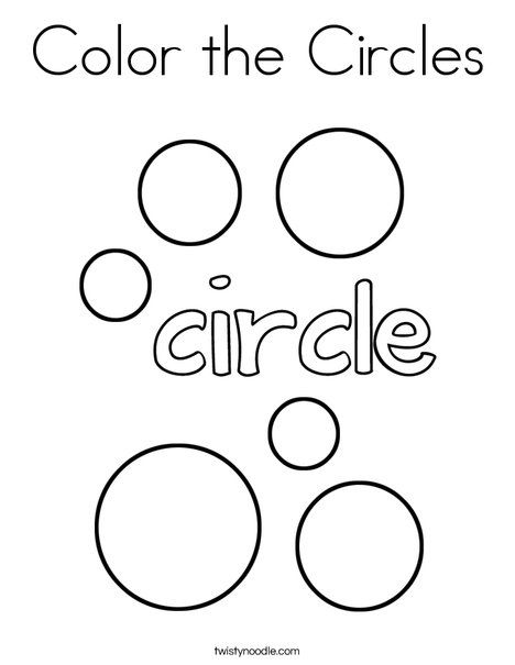 Color the Circles Coloring Page | Shape ...