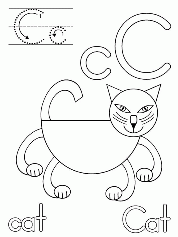 Letter C For Toddlers. Letter C Coloring Pages. Letter C Mr