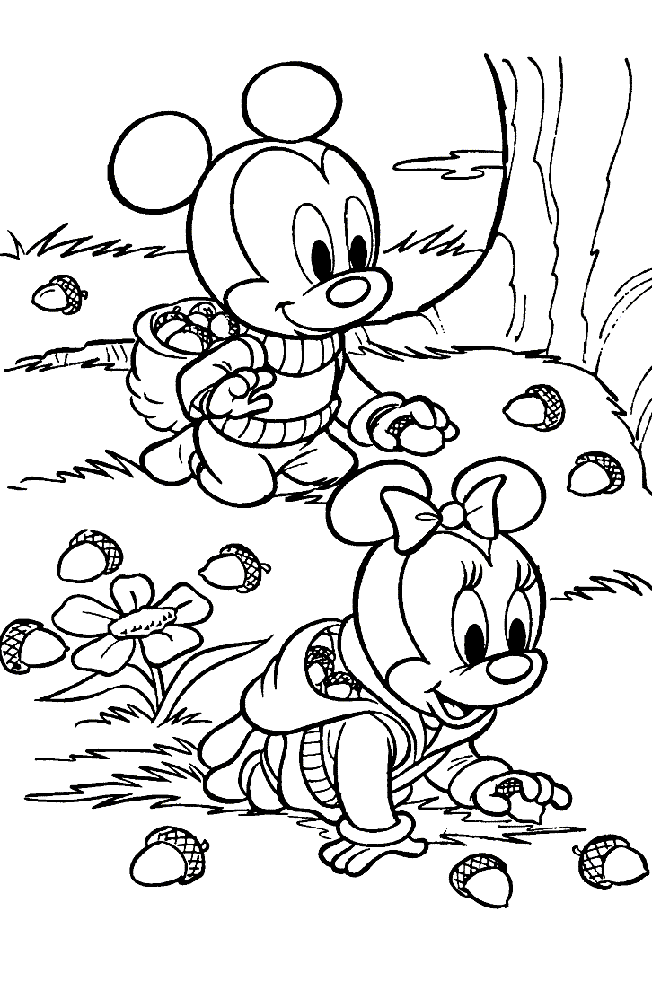 Baby Mickey and Friend Disney Coloring Pages Coloring Pages For ...