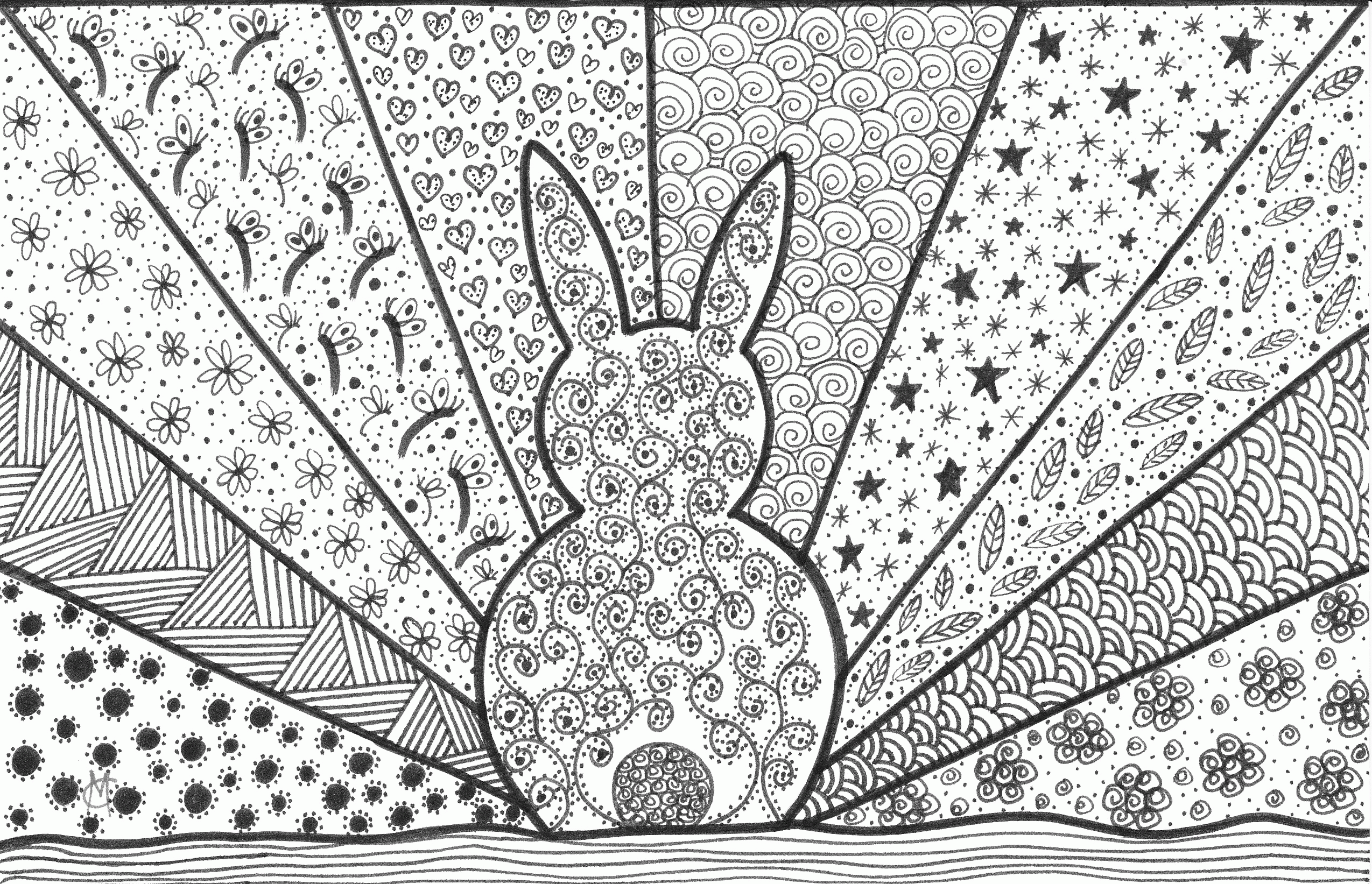 Hard Pattern Coloring Pages - Coloring Home