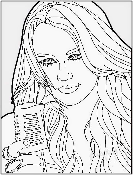 Coloring Pages: Miley Cyrus Coloring Pages Free and Printable