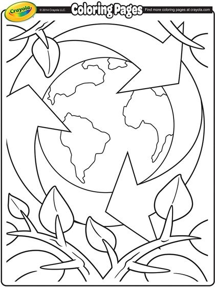 Earth Day Recycling Coloring Page | crayola.com