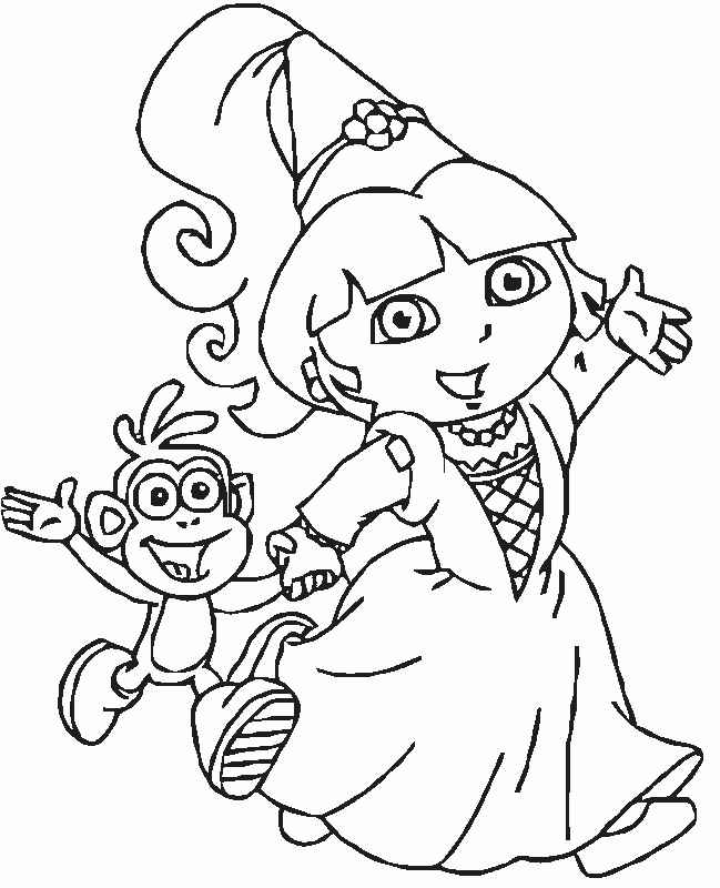 Colouring Pages Dora Explorer Free Coloring Sheets Color Print Home