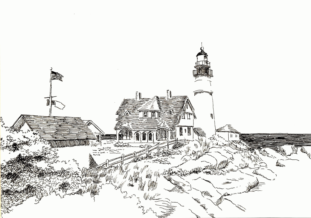 Lighthouse Coloring Pages For Adults Coloring Home