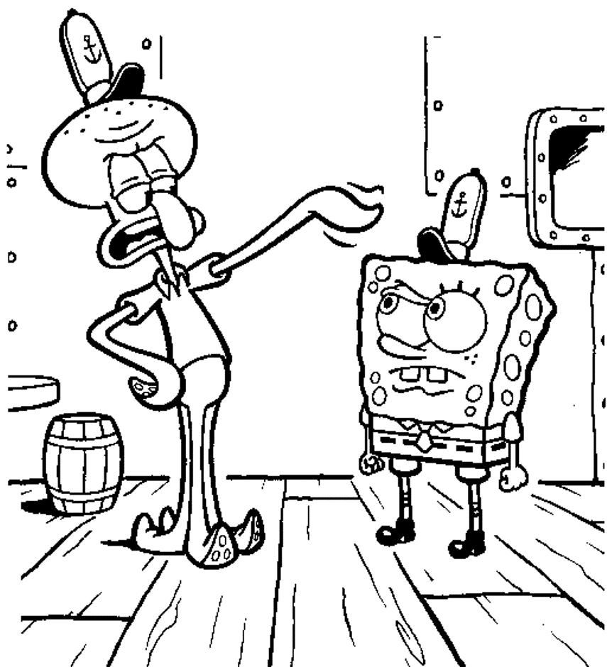 Spongebob Colouring Pages : Coloring Pages Spongebob And Squidward ...