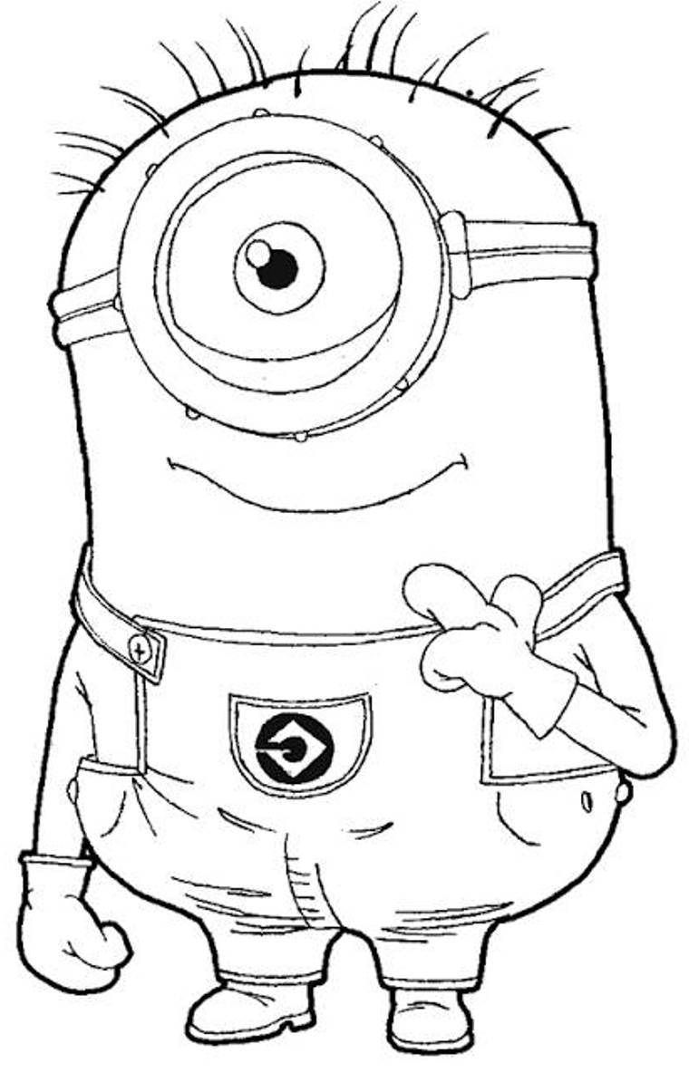 Amazing of One Eyed Minion Coloring Pages With Minion Col #674