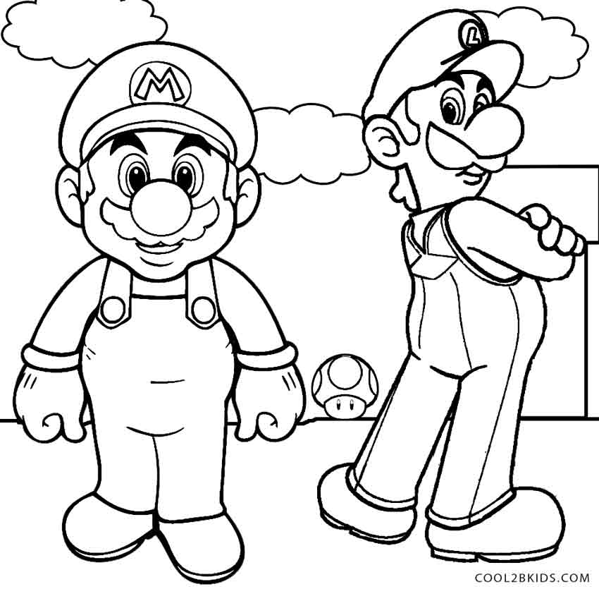 Free Mario And Luigi Coloring Pages To Print - Aquadiso.com