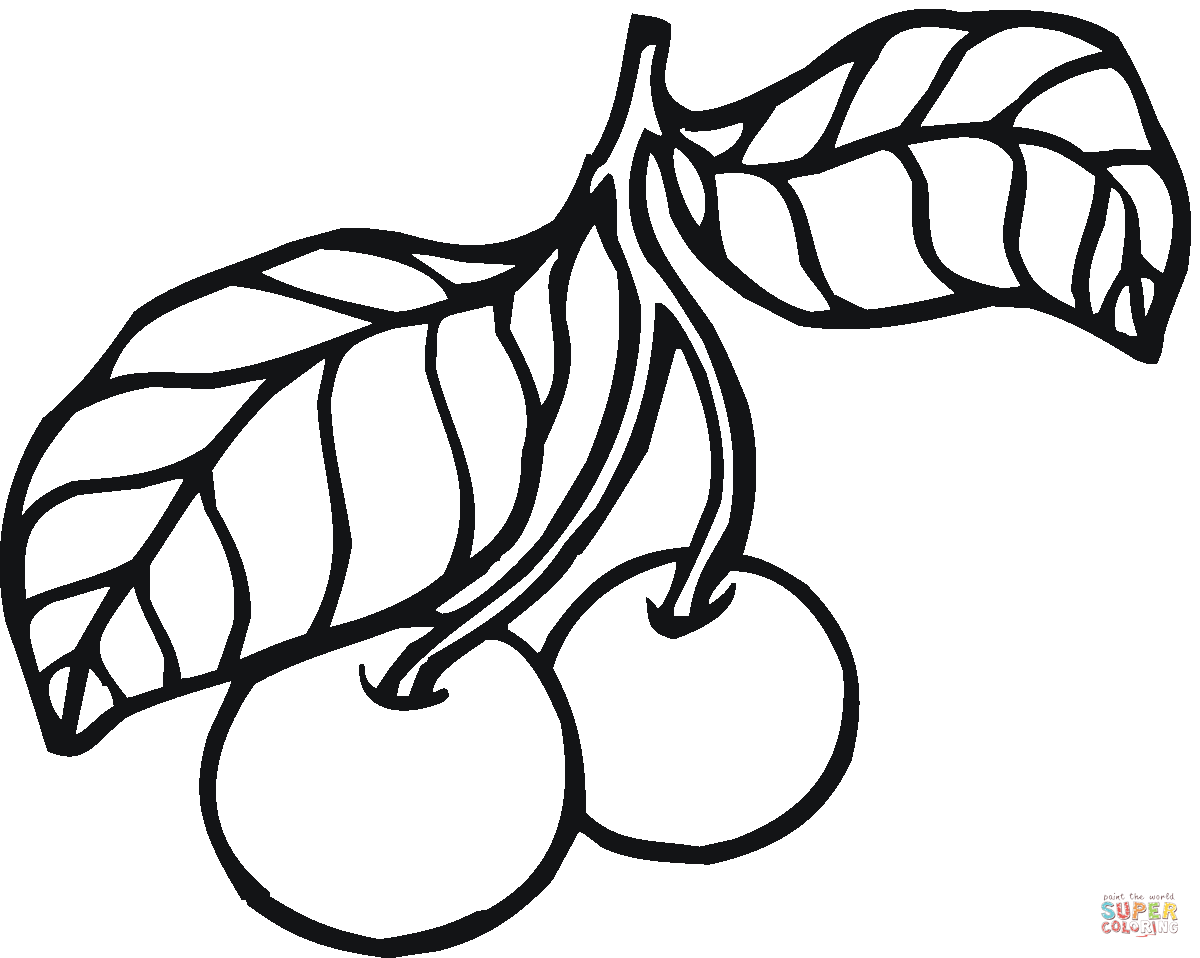 Cherry coloring pages | Free Coloring Pages