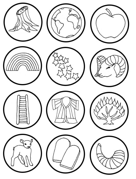 Jesse Tree Symbols Coloring Page Coloring Home
