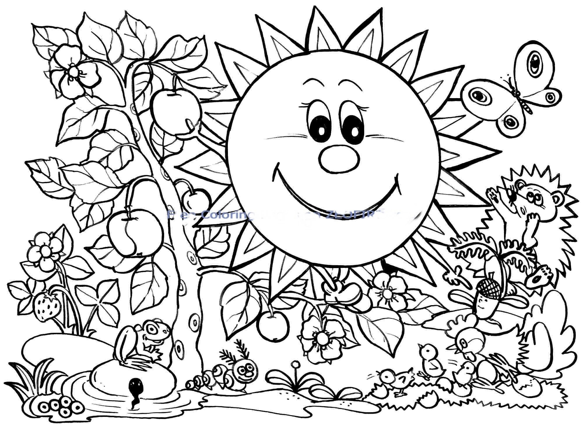 Spring Break Coloring Page - Coloring Home