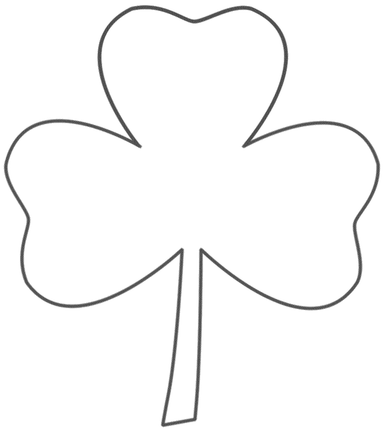 Three Leaf Clover - Coloring Page (St. Patrick's Day)