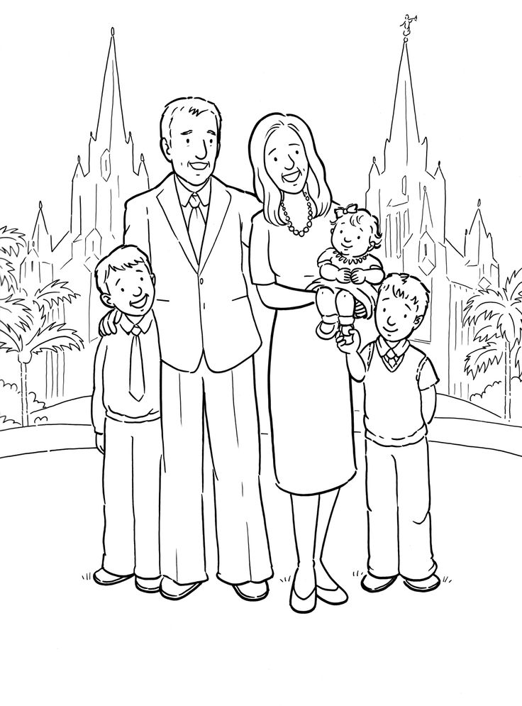 Coloring Pages Of Families Going To Church - Coloring Home