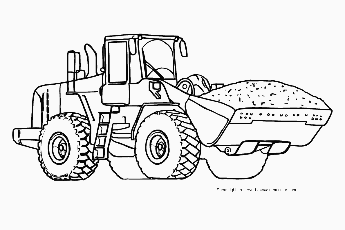Bulldozer Coloring Page | Only Coloring Pages