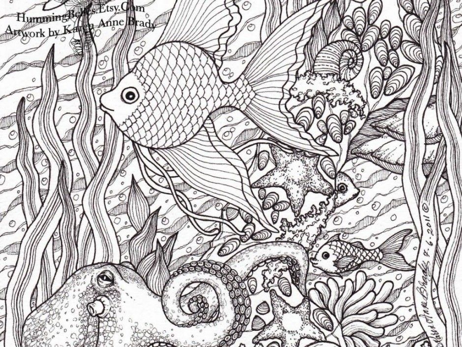 Fish On Aquarium Free Printable Detailed Coloring Pages ...