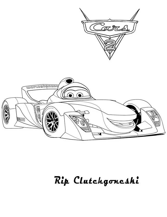 14 Pics of Miles Axlerod Cars 2 Coloring Pages - Cars 2 Lightning ...