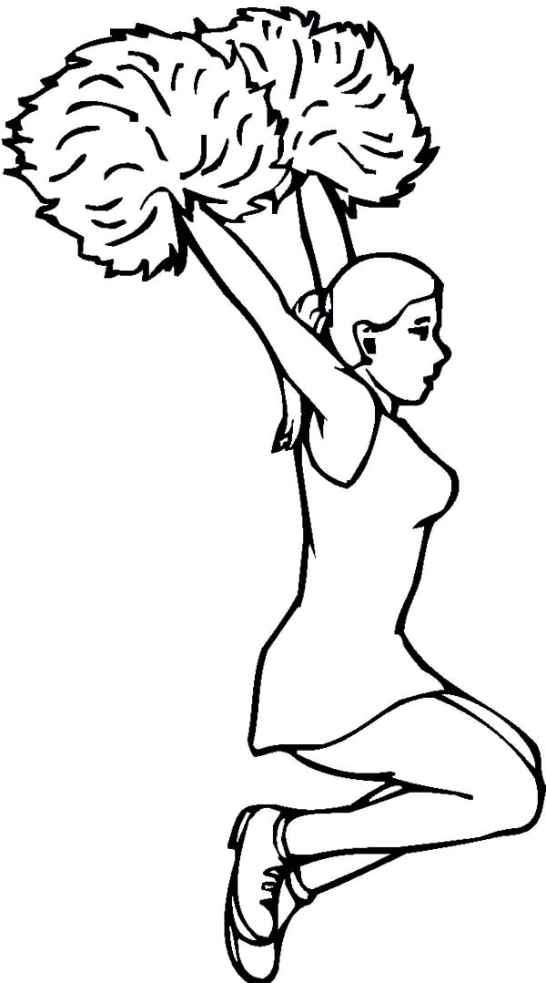 Cheerleader Jump from Human Pyramid Coloring Pages | Best Place to ...