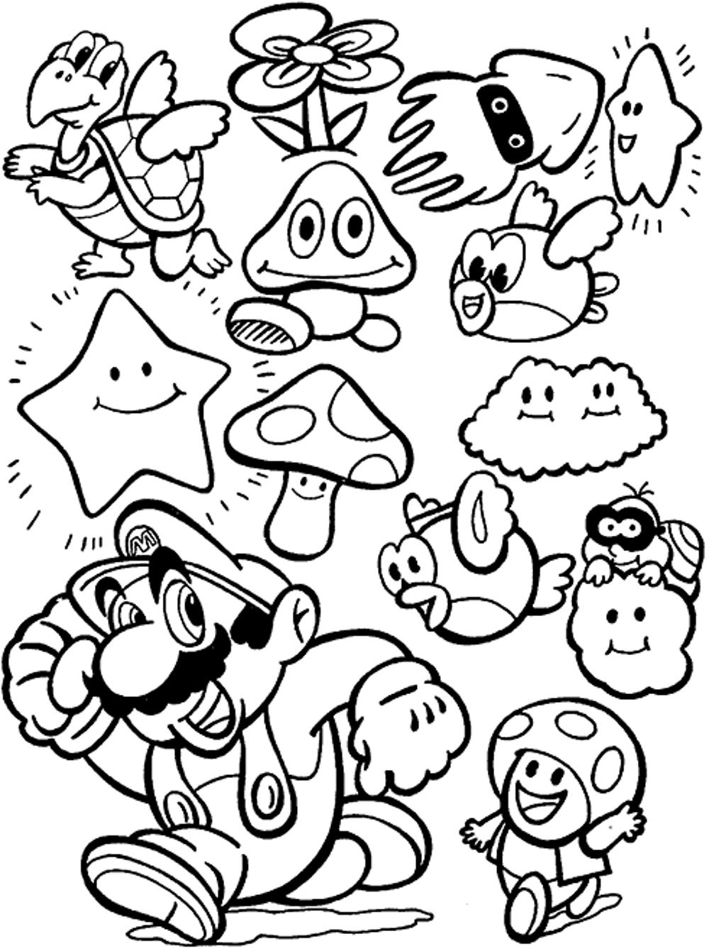 baby mario coloring pages - Printable Kids Colouring Pages