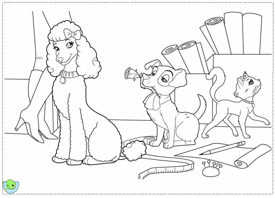 Barbie Fashion Fairytale Coloring pages for kids- DinoKids.org