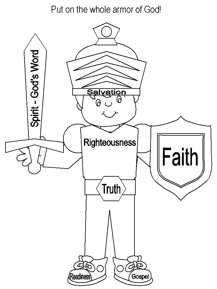 Free Printable Coloring Pages Armor Of God