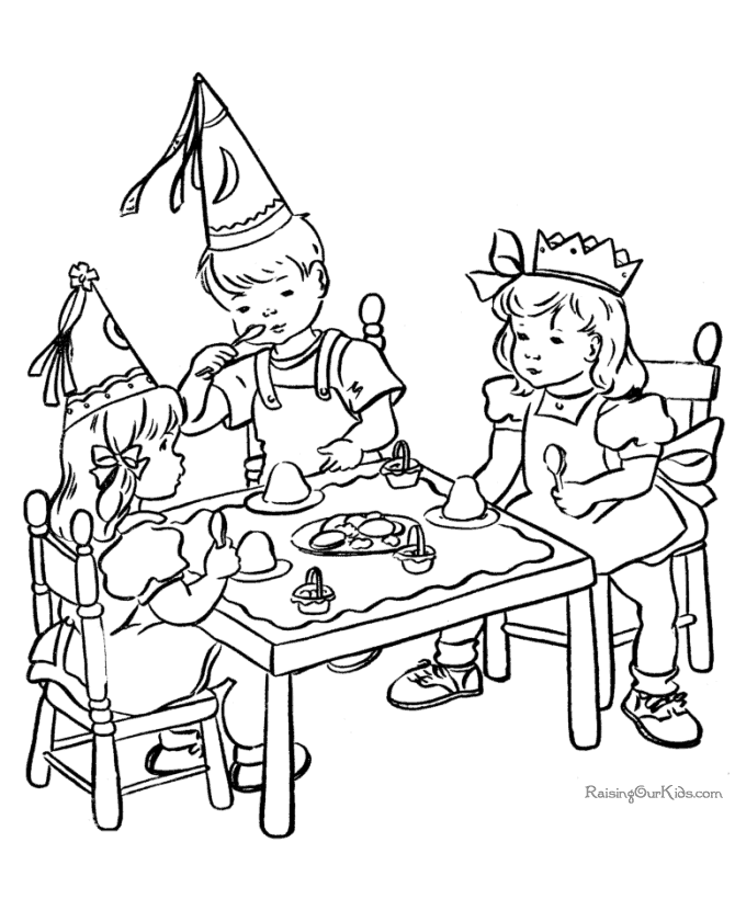 Birthday Party Coloring Pages Printables - Coloring Pages For All Ages