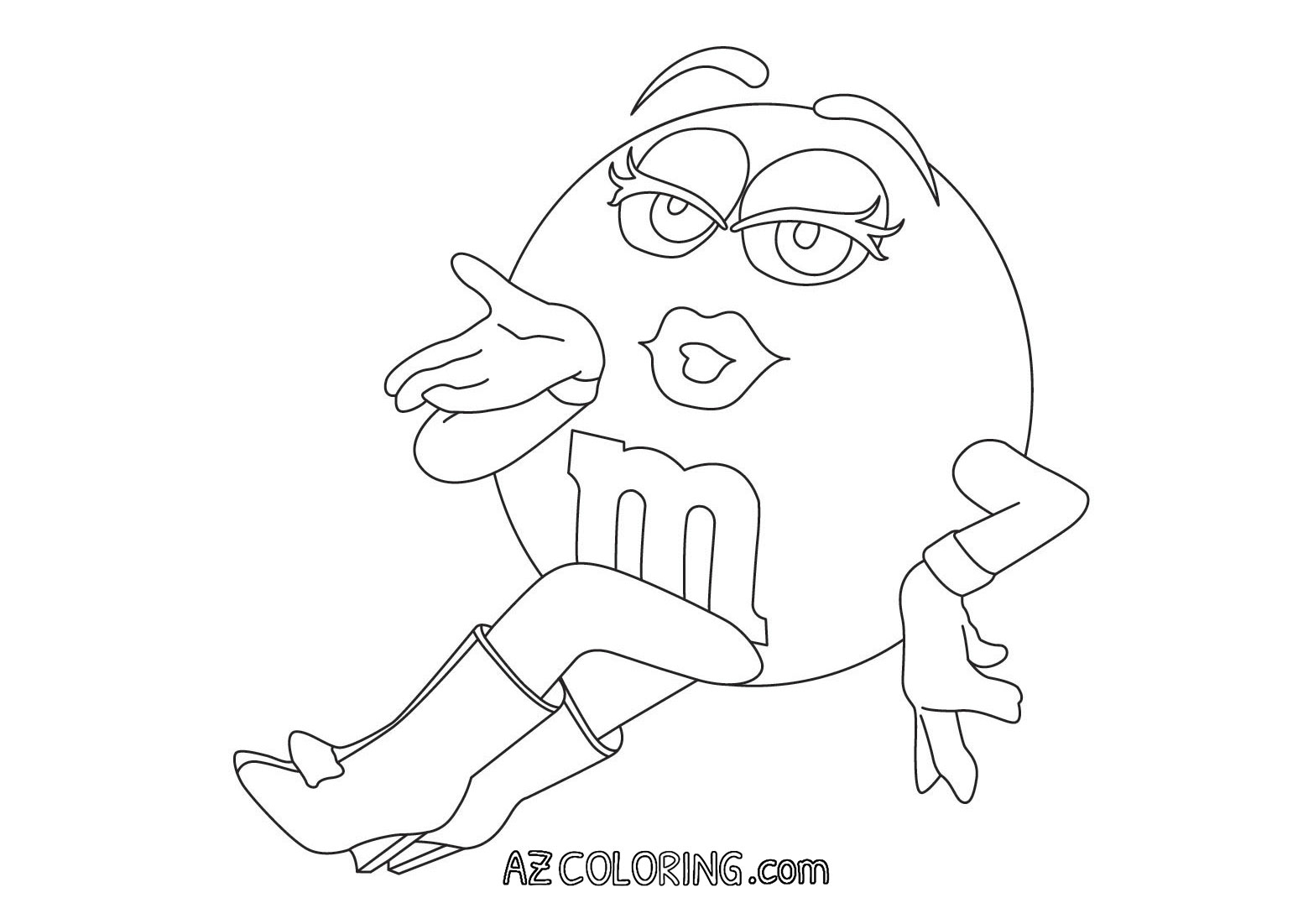 M&m Coloring Page - Coloring Home