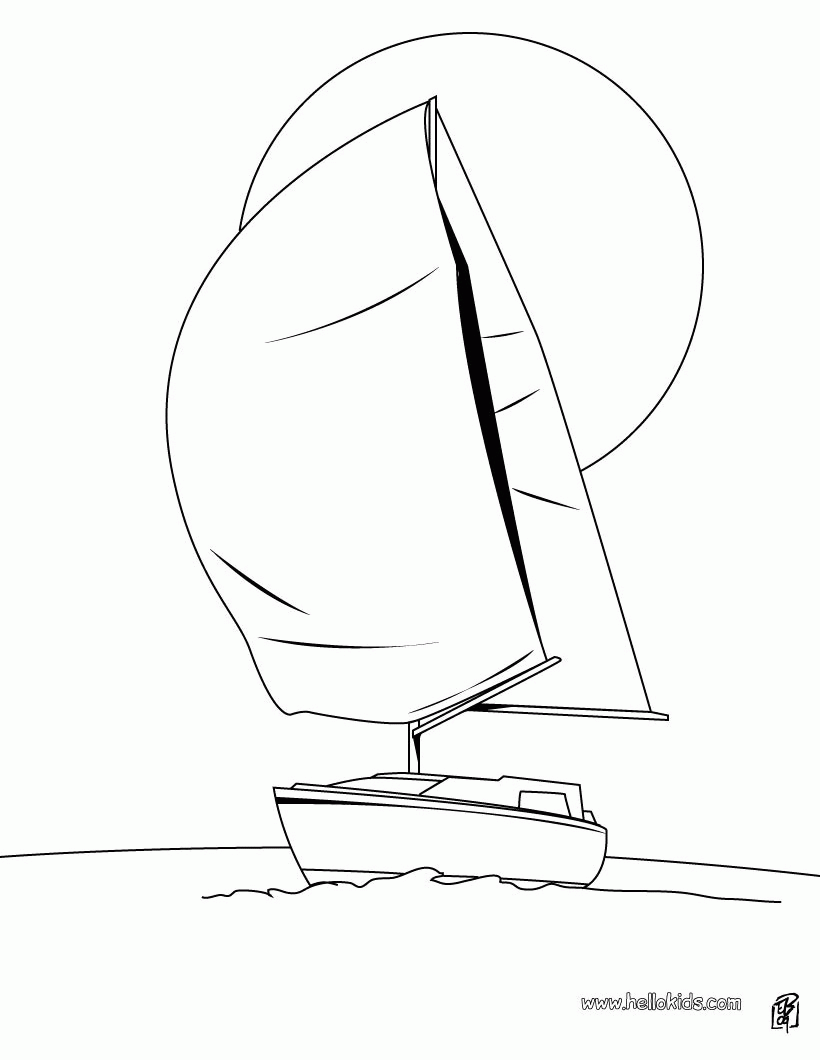 BOAT coloring pages - Yacht
