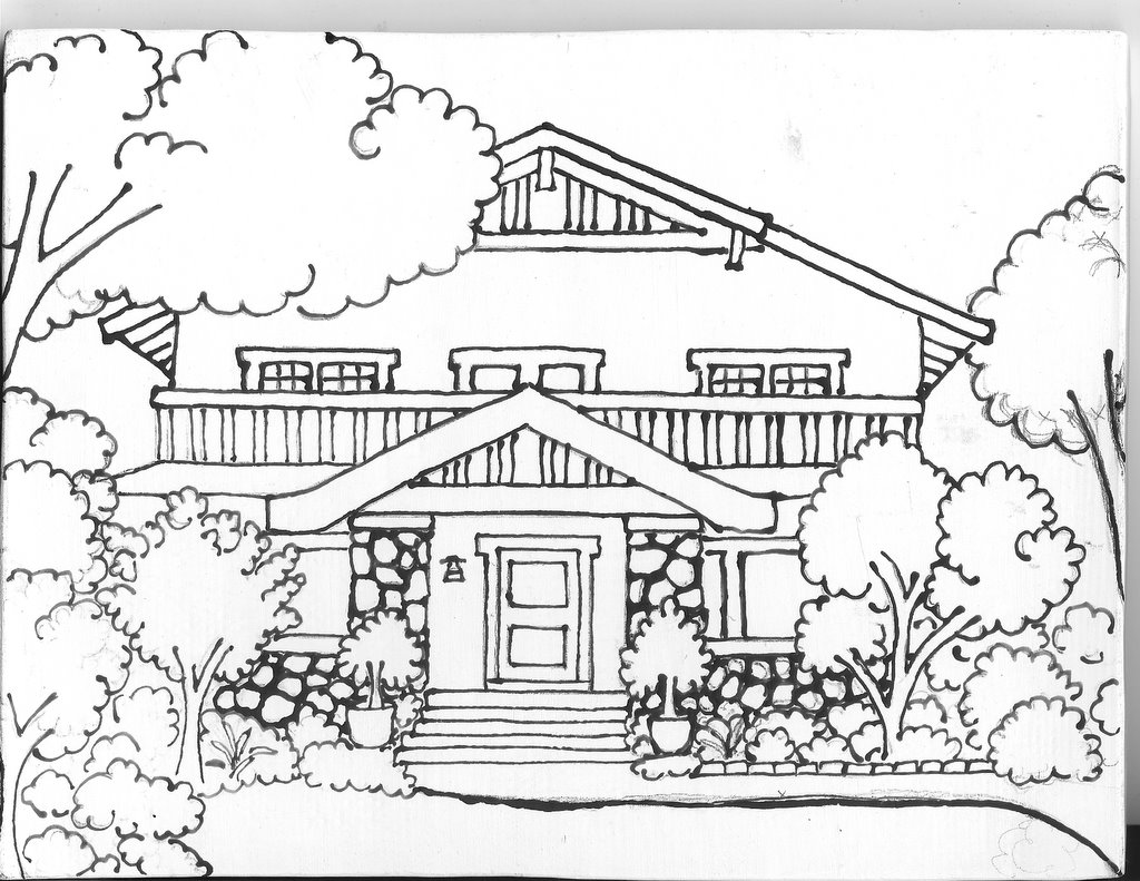 House #104 (Buildings and Architecture) – Printable coloring ...