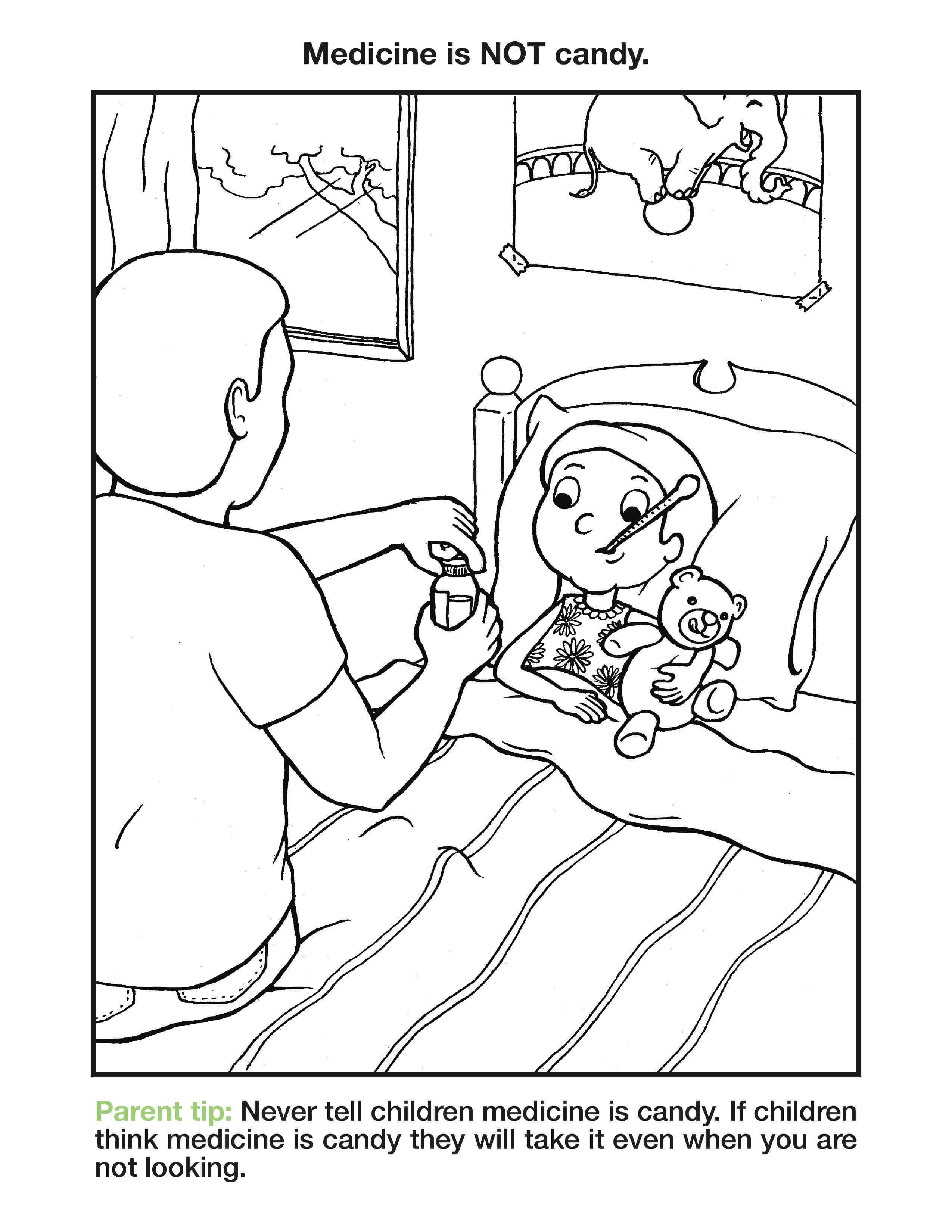 Medicine Safety Coloring Pages - Up and ...upandaway.org