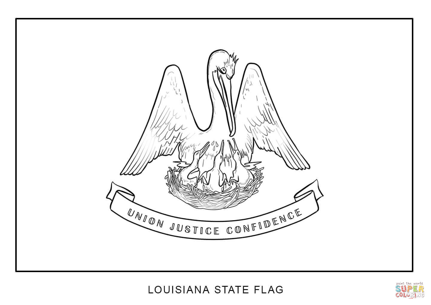 Small Printable Picture Of Louisiana Pelican State