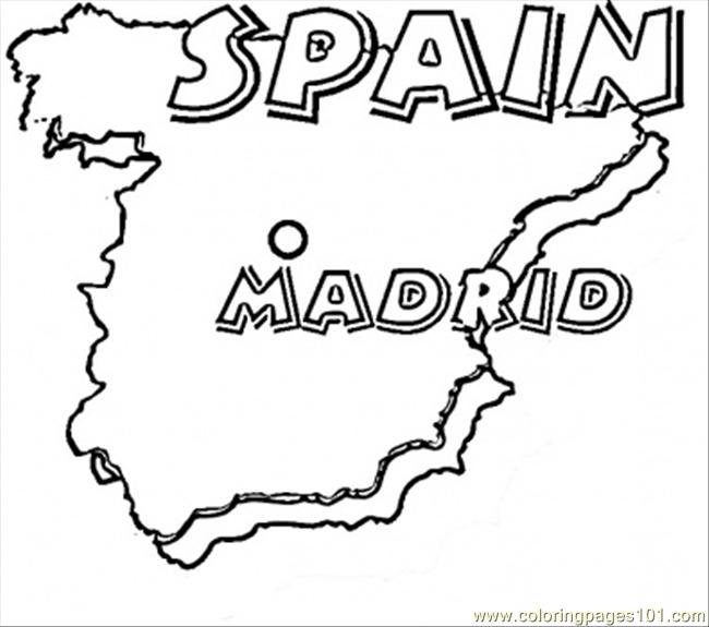 Madrid Spain Coloring Page