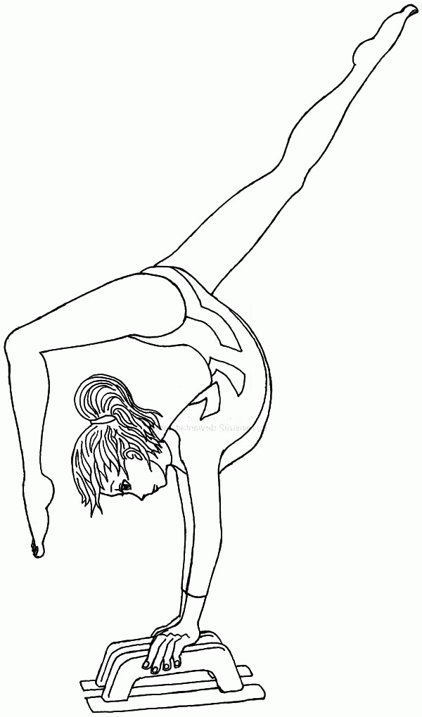 Kids Coloring Pages Gymnastics - Coloring Home