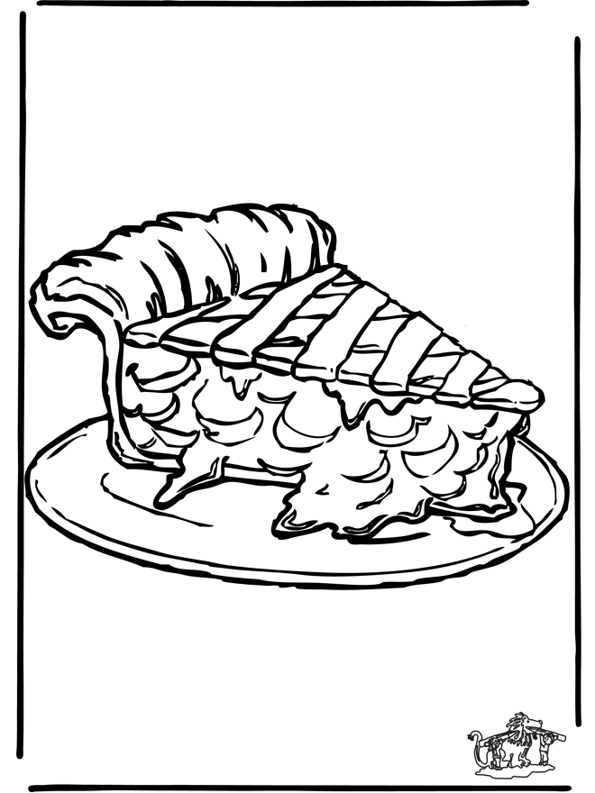 Apple Pie Coloring Page Home 9 Pics Pages Slice Slices
