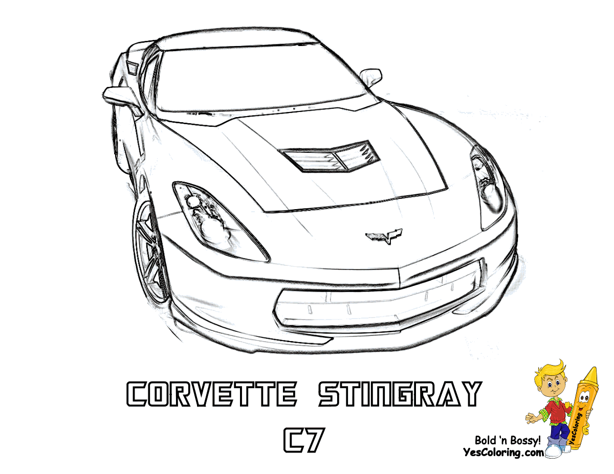 2010 Corvette Coloring Page