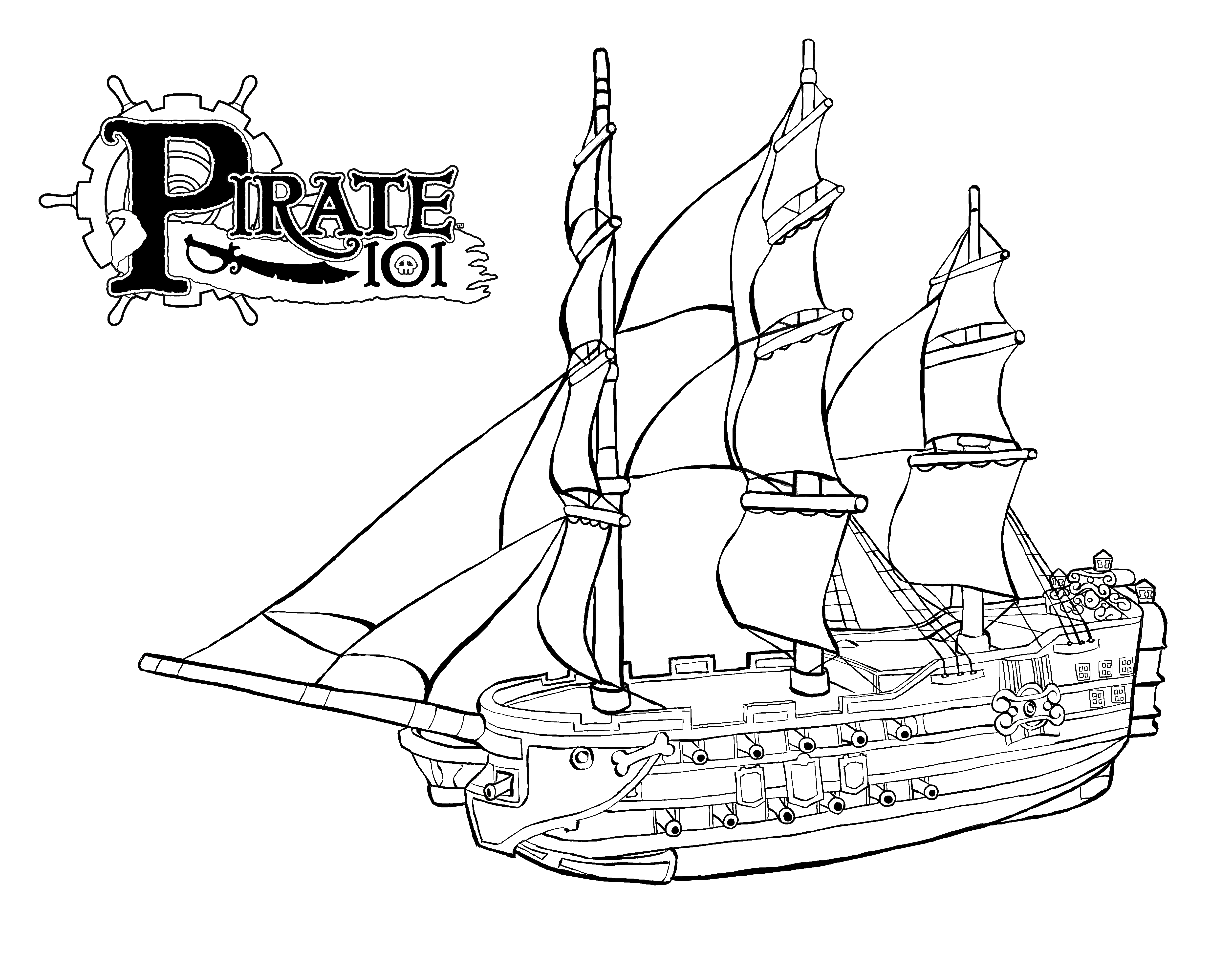 Coloring Pages Of A Sunken Ship Coloring Home