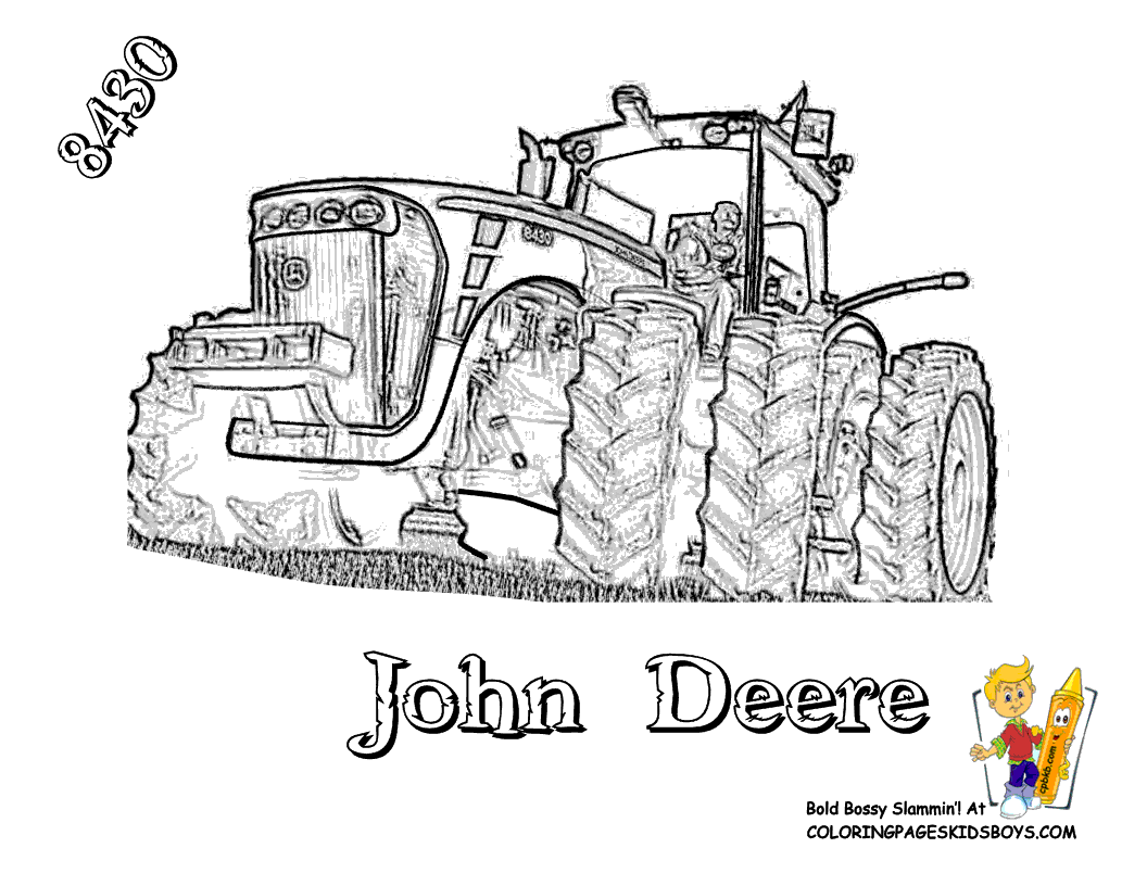John Deere Tractor By Number Pages Coloring Pages