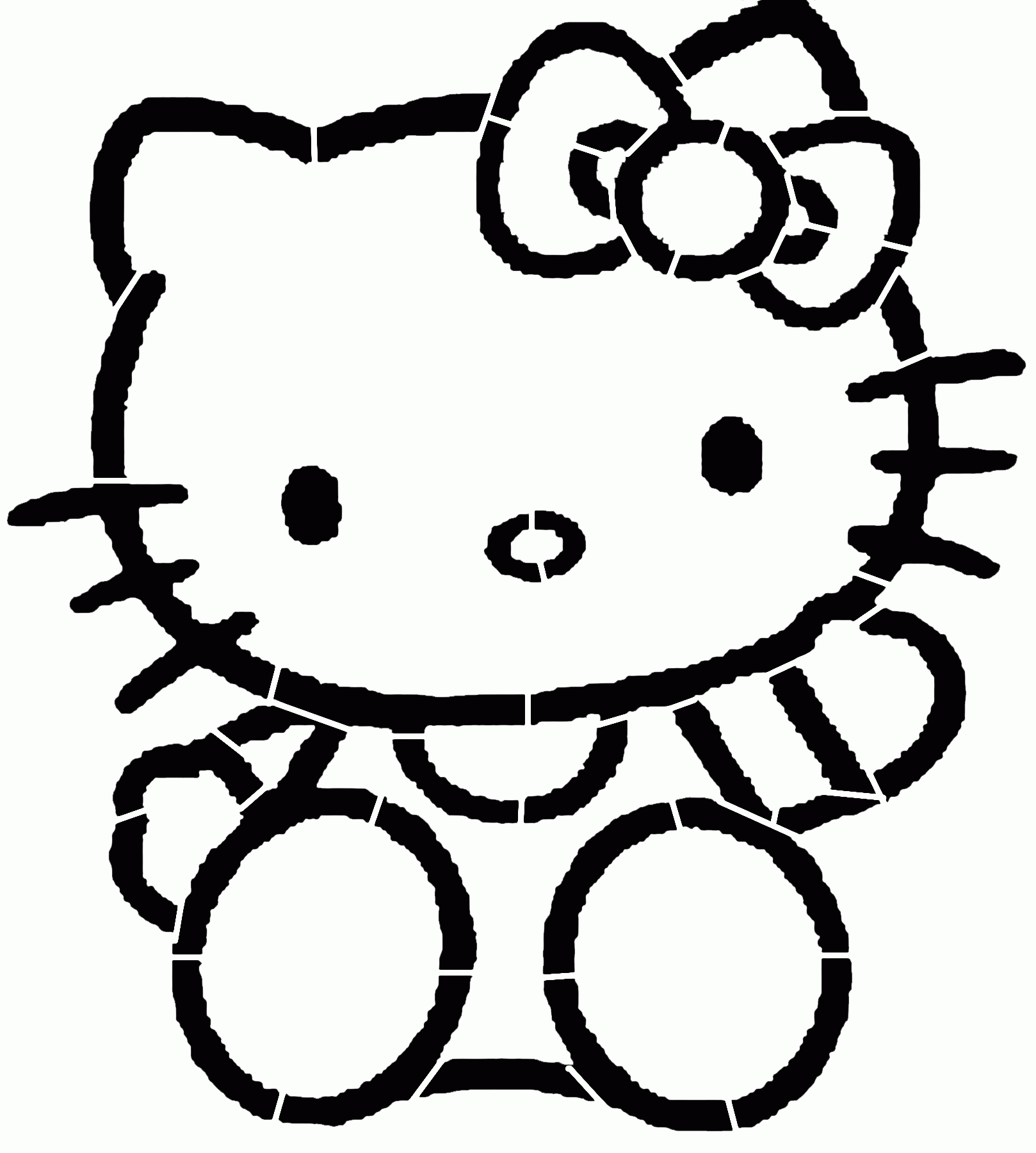 Hello Kitty Stencil Template