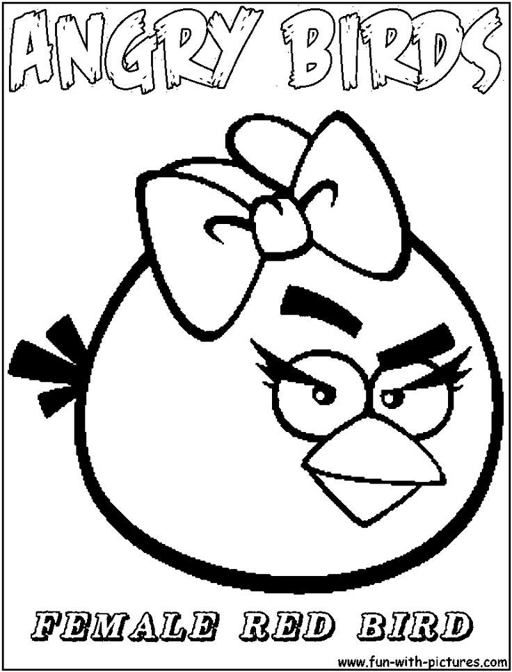 Big Red Angry Bird Coloring Pages - High Quality Coloring Pages