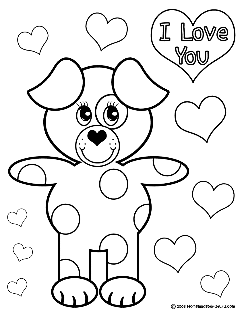 Puppy Coloring Page - Puppy Love