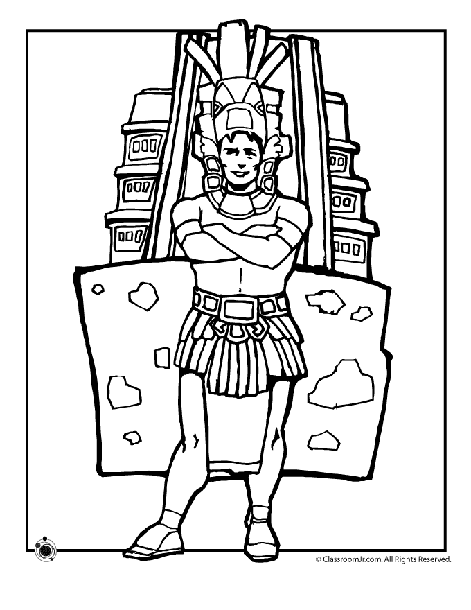 Aztec History coloring page | Q and the Quest for Music ...