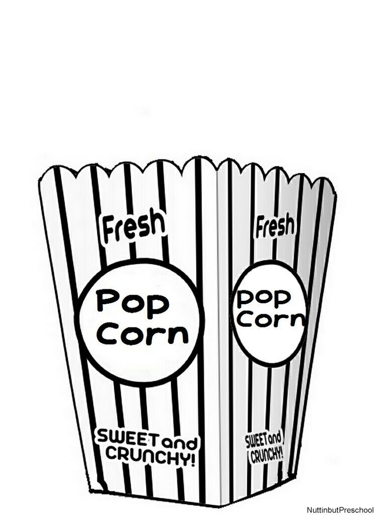 Popcorn Coloring Pages Printable Coloring Home