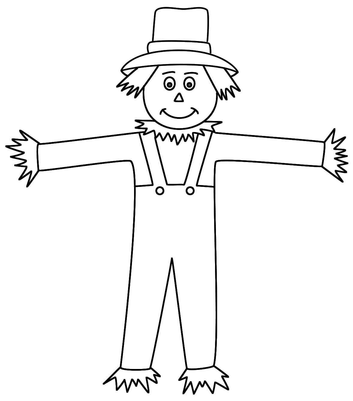 Scarecrow - Coloring Page (Autumn/Fall)