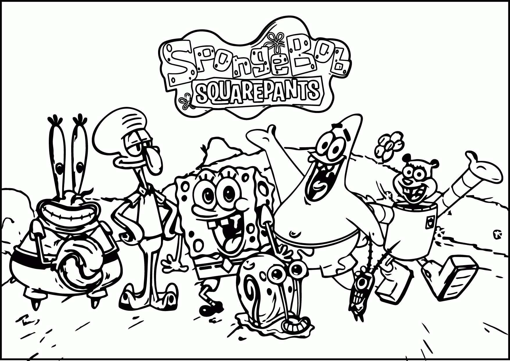 Nickelodeon Teams Usps Spongebob Mailpants Coloring Page Coloring