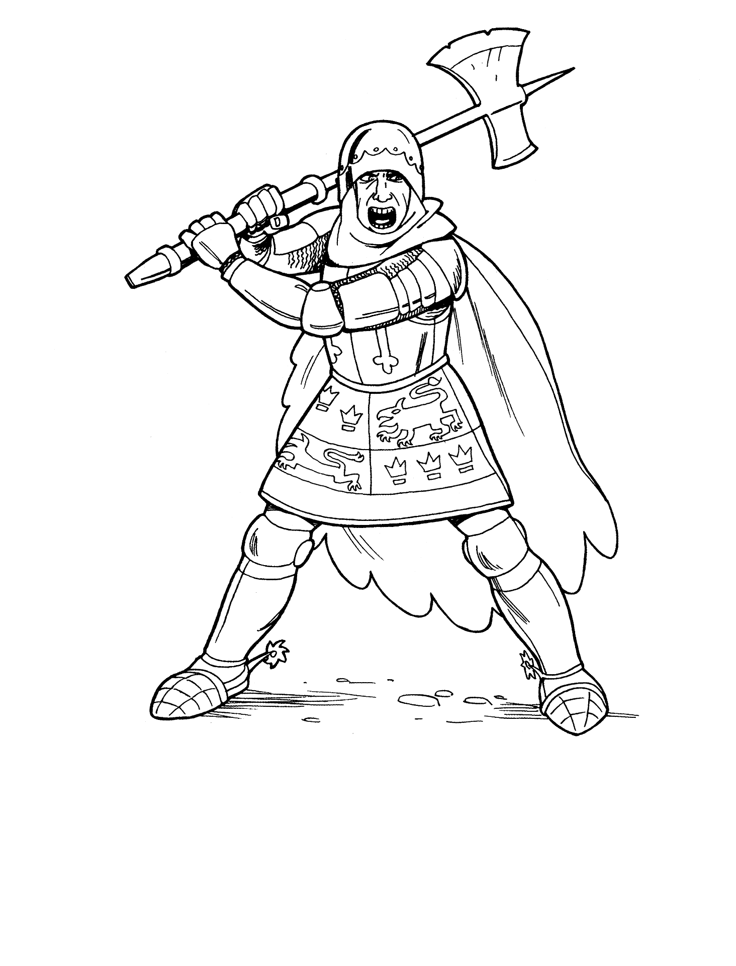 Coloring Pages Knights Dragons Home Soldiers 11 Free