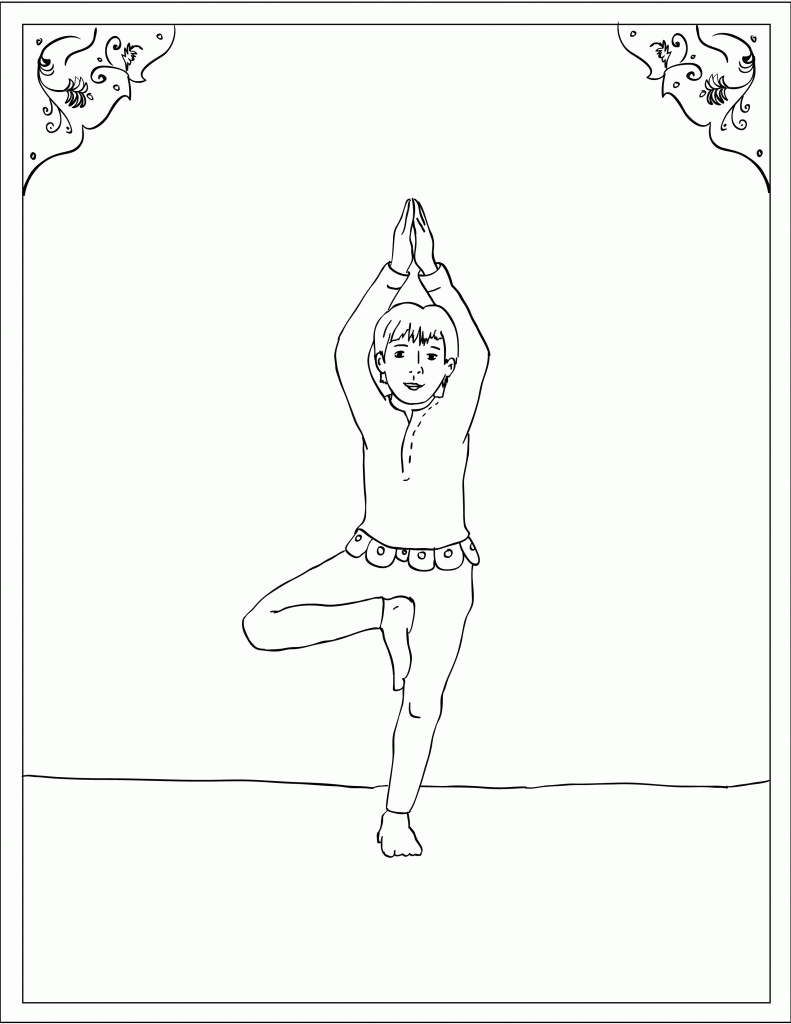 Storytime YogaÂ® for Kids Asana Coloring Page: Tree Pose ...