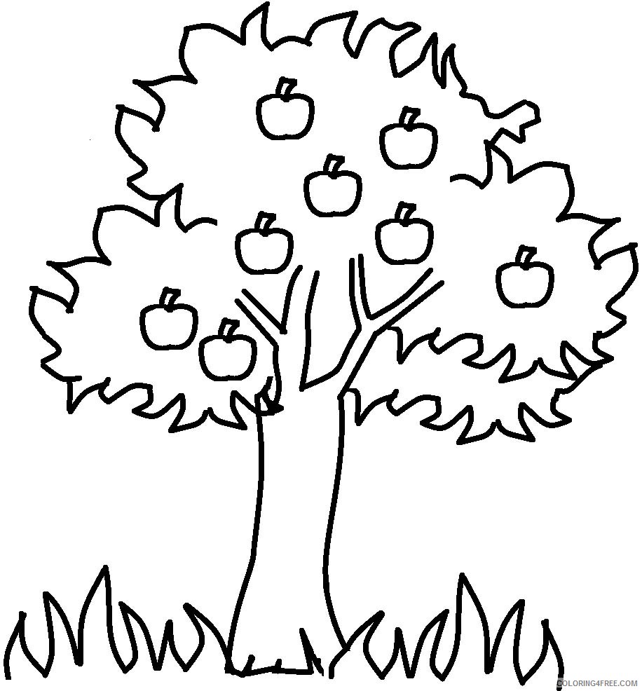tree coloring pages apple tree Coloring4free - Coloring4Free.com