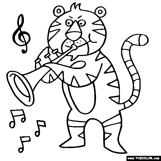 Tiger-trumpet Coloring Page | Color Tiger-trumpet | Coloring pages ...