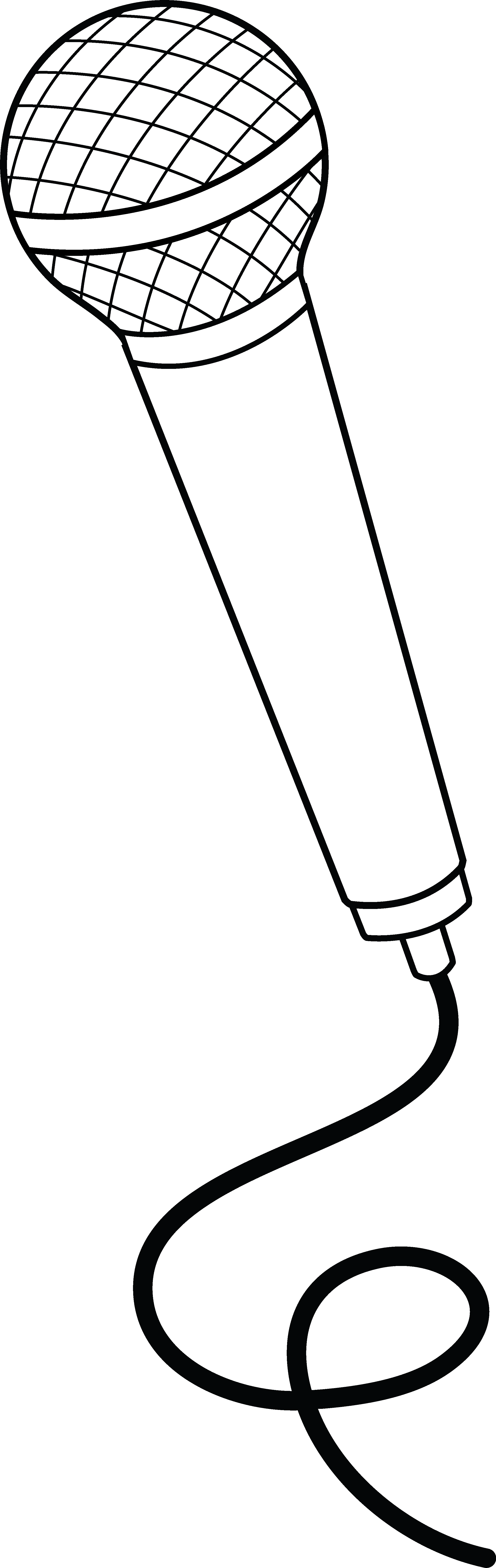 Black and White Microphone | Microphone drawing, Clip art, Free ...